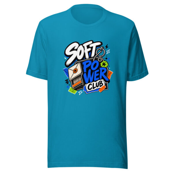 Soft Power Club Graphic Tee mockup 2