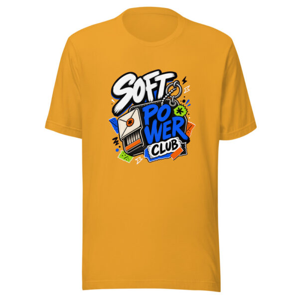 Soft Power Club Graphic Tee mockup 3