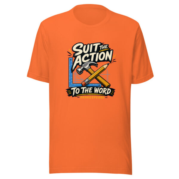Suit The Action To The Word - Shakespeare Graphic Tee mockup 1 Suit The Action To The Word - Shakespeare Graphic Tee front view