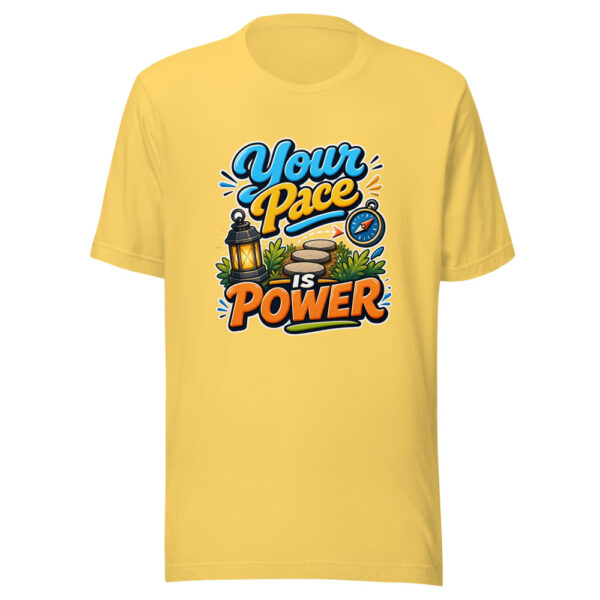 Your Pace Is Power Graphic Tee front view