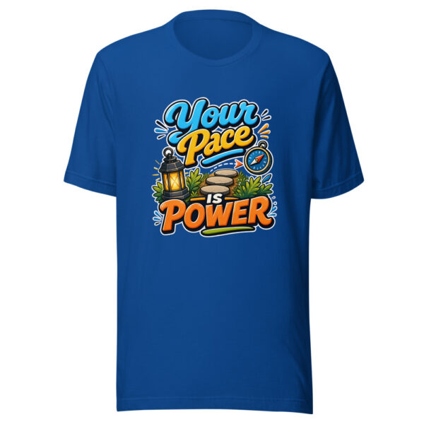 Your Pace Is Power Graphic Tee mockup 3