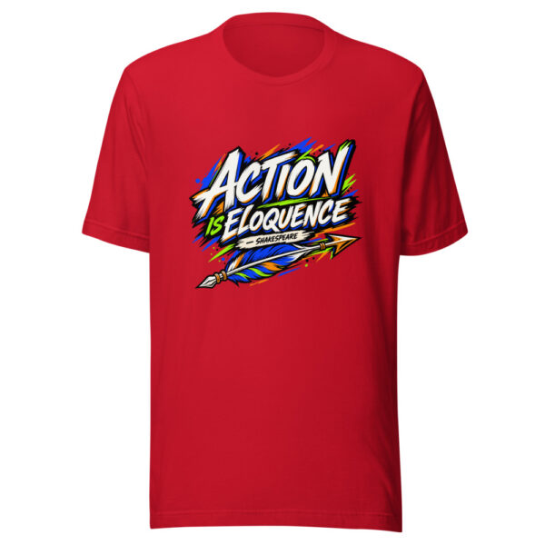 Action Is Eloquence - Shakespeare Graphic Tee mockup 8 Action Is Eloquence - Shakespeare Graphic Tee mockup 8