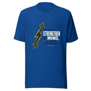 Difficulties Strengthen The Mind, As Labour Does The Body. — Seneca Stoic-strength-quotes-2026 Graphic Tee mockup 1 Difficulties Strengthen The Mind, As Labour Does The Body. — Seneca Stoic-strength-quotes-2026 Graphic Tee front view