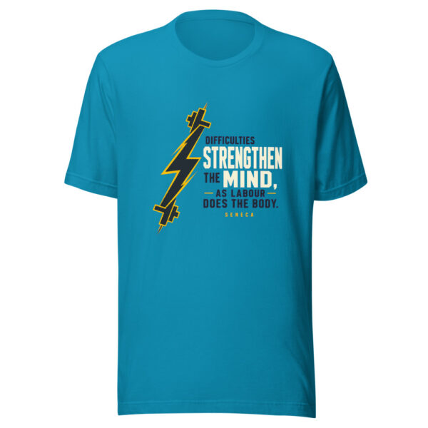 Difficulties Strengthen The Mind, As Labour Does The Body. — Seneca Stoic-strength-quotes-2026 Graphic Tee mockup 2 Difficulties Strengthen The Mind, As Labour Does The Body. — Seneca Stoic-strength-quotes-2026 Graphic Tee mockup 2
