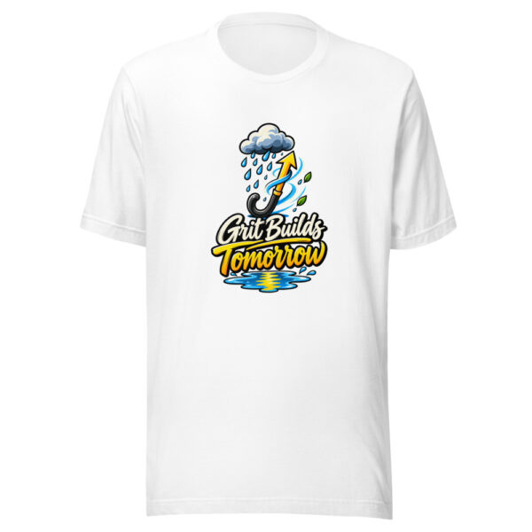 Grit Builds Tomorrow Graphic Tee mockup 5 Grit Builds Tomorrow Graphic Tee mockup 5