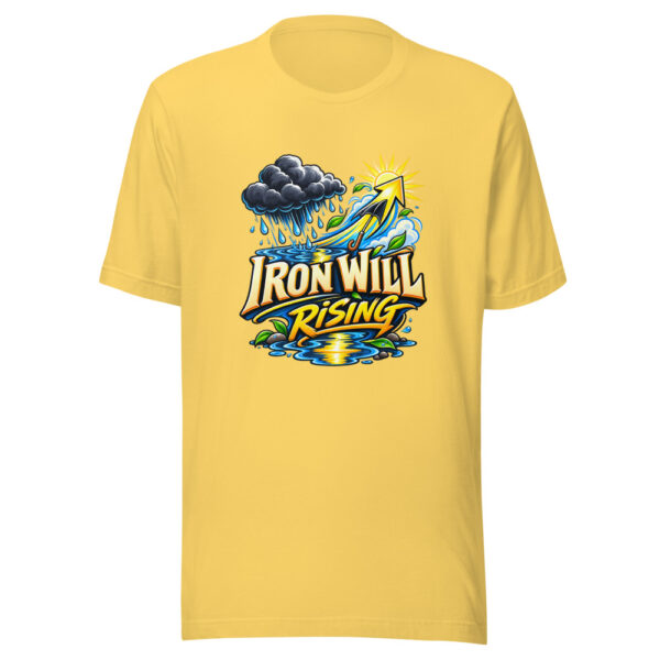 Iron Will Rising Graphic Tee mockup 1 Iron Will Rising Graphic Tee front view