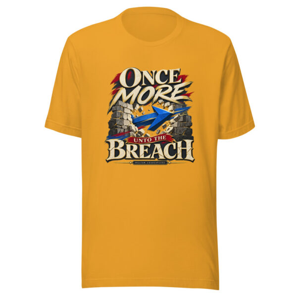 Once More Unto The Breach — William Shakespeare Henry-v-historic-courage Graphic Tee mockup 3 Once More Unto The Breach — William Shakespeare Henry-v-historic-courage Graphic Tee mockup 3