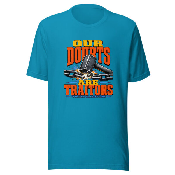Our Doubts Are Traitors - William Shakespeare Historic-strength-quote Graphic Tee mockup 2 Our Doubts Are Traitors - William Shakespeare Historic-strength-quote Graphic Tee mockup 2