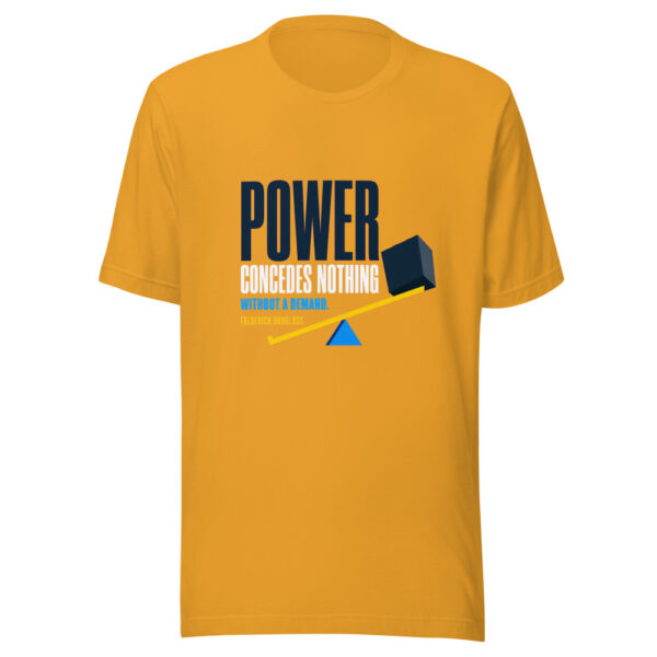 Power Concedes Nothing Without A Demand. — Frederick Douglass Graphic Tee mockup 3 Power Concedes Nothing Without A Demand. — Frederick Douglass Graphic Tee mockup 3