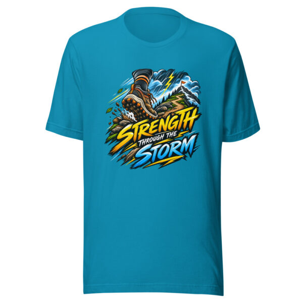Strength Through The Storm Graphic Tee mockup 1 Strength Through The Storm Graphic Tee front view
