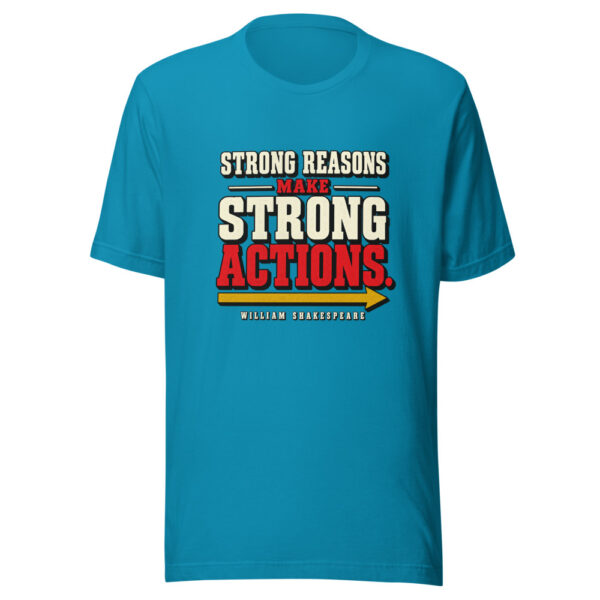 Strong Reasons Make Strong Actions — William Shakespeare Strong-reasons-strong-actions Graphic Tee mockup 2