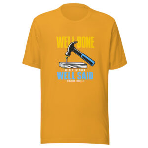 Well Done Is Better Than Well Said — Benjamin Franklin Graphic Tee mockup 1 Well Done Is Better Than Well Said — Benjamin Franklin Graphic Tee front view