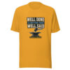 Well Done Is Better Than Well Said - Benjamin Franklin Graphic Tee mockup 3 Well Done Is Better Than Well Said - Benjamin Franklin Graphic Tee mockup 3