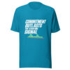Commitment Outlasts The Starting Signal Graphic Tee mockup 1 Commitment Outlasts The Starting Signal Graphic Tee front view