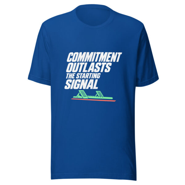 Commitment Outlasts The Starting Signal Graphic Tee mockup 3 Commitment Outlasts The Starting Signal Graphic Tee mockup 3
