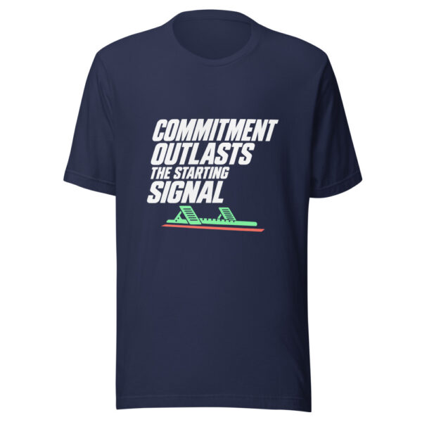 Commitment Outlasts The Starting Signal Graphic Tee mockup 6 Commitment Outlasts The Starting Signal Graphic Tee mockup 6