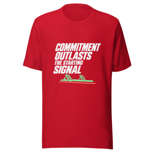 Commitment Outlasts The Starting Signal Graphic Tee mockup 8 Commitment Outlasts The Starting Signal Graphic Tee mockup 8