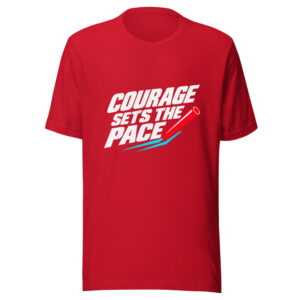 Courage Sets The Pace Graphic Tee mockup 1 Courage Sets The Pace Graphic Tee front view