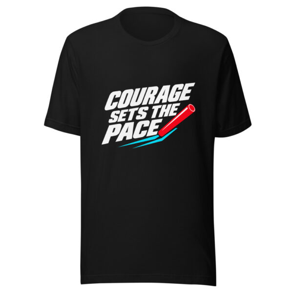 Courage Sets The Pace Graphic Tee mockup 5 Courage Sets The Pace Graphic Tee mockup 5