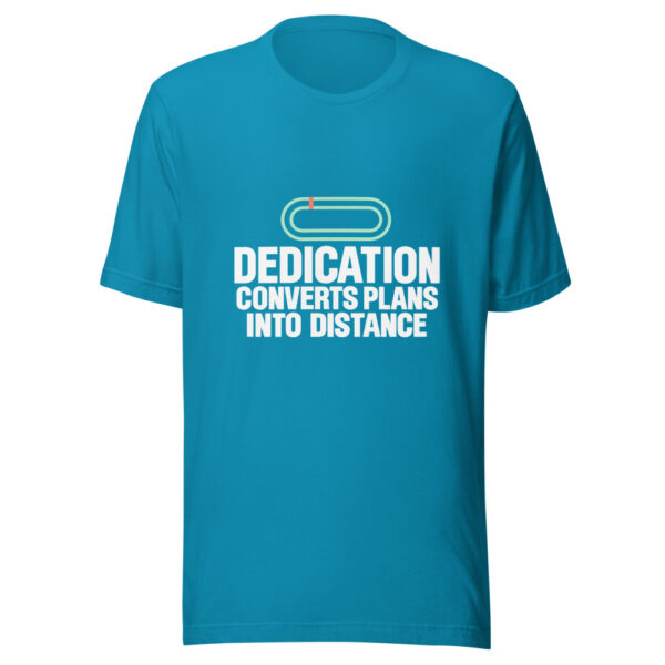 Dedication Converts Plans Into Distance Graphic Tee mockup 2 Dedication Converts Plans Into Distance Graphic Tee mockup 2