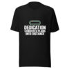 Dedication Converts Plans Into Distance Graphic Tee mockup 4 Dedication Converts Plans Into Distance Graphic Tee mockup 4