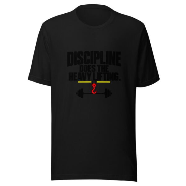 Discipline Does The Heavy Lifting Graphic Tee mockup 5 Discipline Does The Heavy Lifting Graphic Tee mockup 5