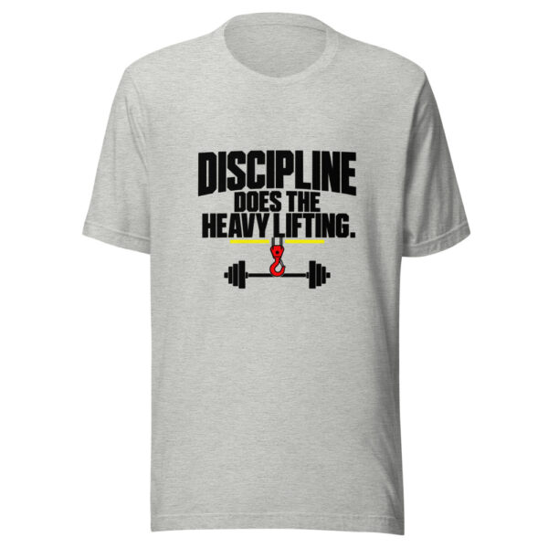 Discipline Does The Heavy Lifting Graphic Tee mockup 8 Discipline Does The Heavy Lifting Graphic Tee mockup 8