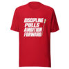 Discipline Pulls Ambition Forward Graphic Tee mockup 8 Discipline Pulls Ambition Forward Graphic Tee mockup 8