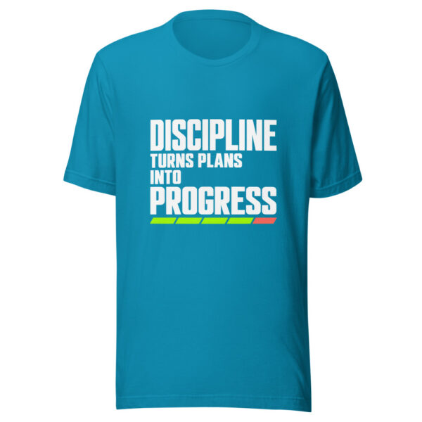 Discipline Turns Plans Into Progress Graphic Tee mockup 1 Discipline Turns Plans Into Progress Graphic Tee front view