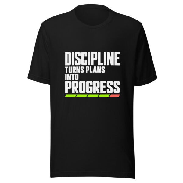 Discipline Turns Plans Into Progress Graphic Tee mockup 4 Discipline Turns Plans Into Progress Graphic Tee mockup 4