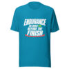 Endurance Is Built Before The Finish Graphic Tee mockup 2 Endurance Is Built Before The Finish Graphic Tee mockup 2