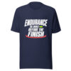 Endurance Is Built Before The Finish Graphic Tee mockup 6 Endurance Is Built Before The Finish Graphic Tee mockup 6