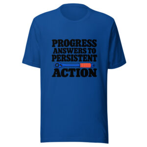 Progress Answers To Persistent Action Graphic Tee mockup 1 Progress Answers To Persistent Action Graphic Tee front view
