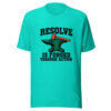 Resolve Is Forged Through Action Graphic Tee mockup 1 Resolve Is Forged Through Action Graphic Tee front view
