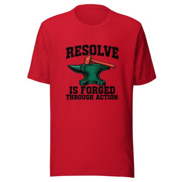 Resolve Is Forged Through Action Graphic Tee mockup 8 Resolve Is Forged Through Action Graphic Tee mockup 8