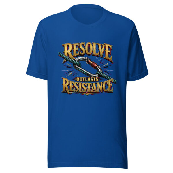 Resolve Outlasts Resistance Endurance Graphic Tee mockup 1 Resolve Outlasts Resistance Endurance Graphic Tee front view