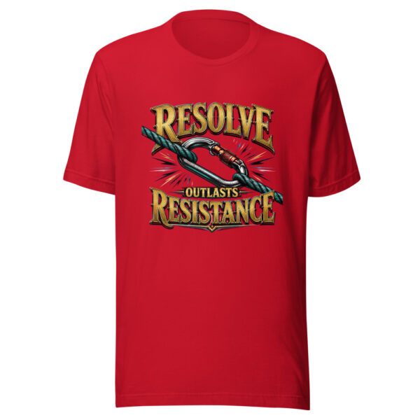 Resolve Outlasts Resistance Endurance Graphic Tee mockup 4 Resolve Outlasts Resistance Endurance Graphic Tee mockup 4