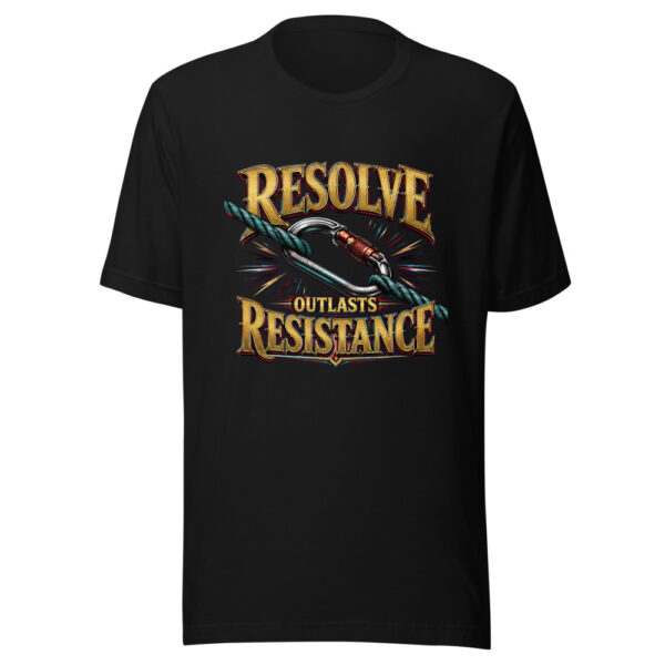 Resolve Outlasts Resistance Endurance Graphic Tee mockup 5 Resolve Outlasts Resistance Endurance Graphic Tee mockup 5