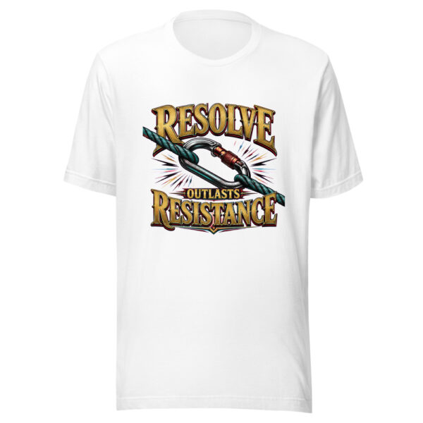 Resolve Outlasts Resistance Endurance Graphic Tee mockup 6 Resolve Outlasts Resistance Endurance Graphic Tee mockup 6