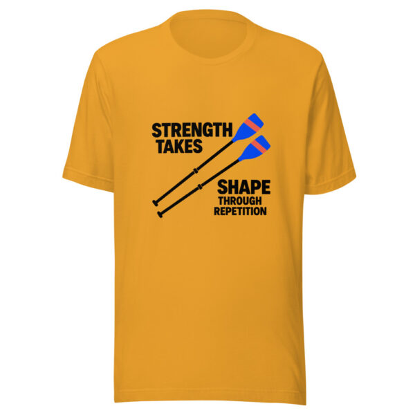 Strength Takes Shape Through Repetition Graphic Tee mockup 2 Strength Takes Shape Through Repetition Graphic Tee mockup 2