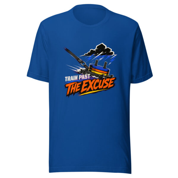 Train Past The Excuse Athlete-discipline Graphic Tee mockup 3