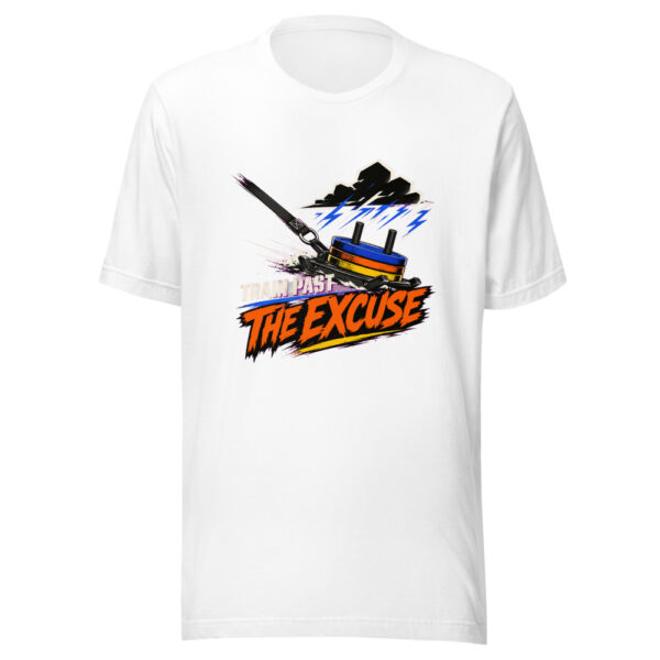 Train Past The Excuse Athlete-discipline Graphic Tee mockup 5