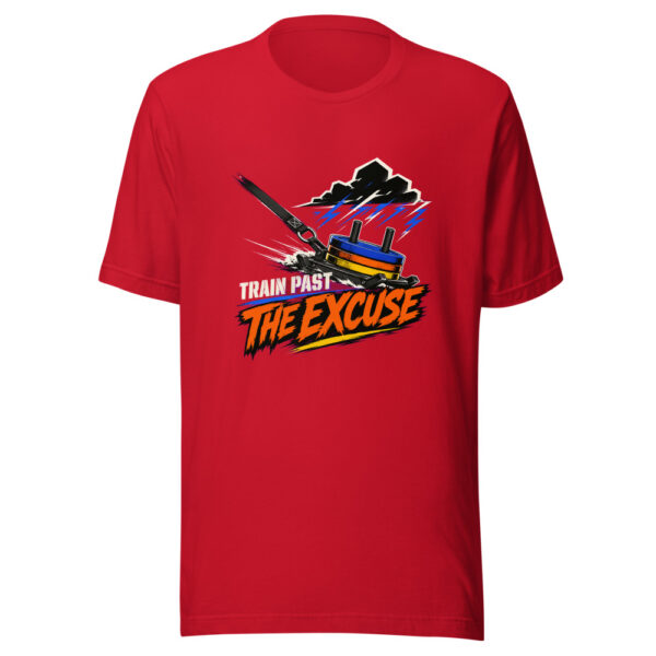 Train Past The Excuse Athlete-discipline Graphic Tee mockup 8