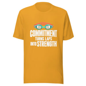 Commitment Turns Laps Into Strength Graphic Tee mockup 1 Commitment Turns Laps Into Strength Graphic Tee front view