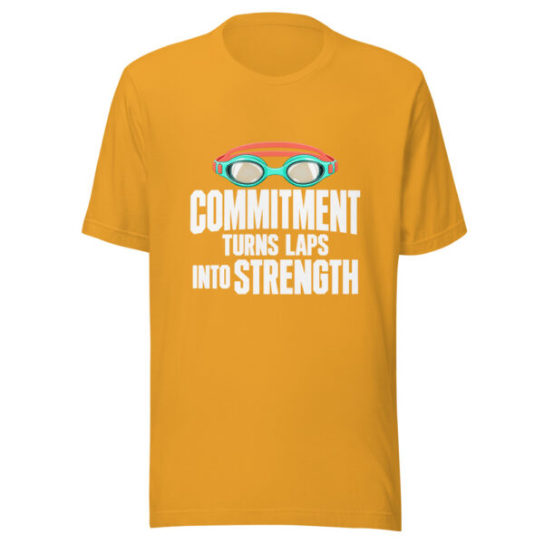 Commitment Turns Laps Into Strength Graphic Tee mockup 1 Commitment Turns Laps Into Strength Graphic Tee front view