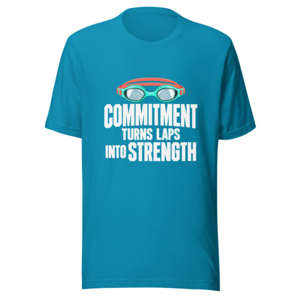Commitment Turns Laps Into Strength Graphic Tee mockup 2 Commitment Turns Laps Into Strength Graphic Tee mockup 2