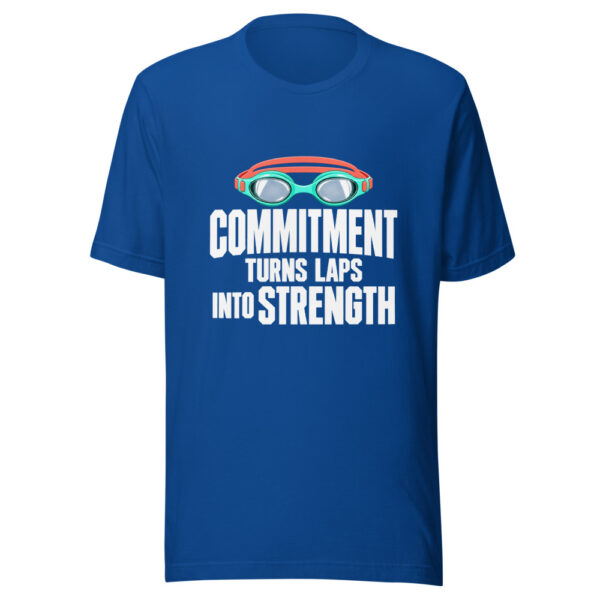 Commitment Turns Laps Into Strength Graphic Tee mockup 3 Commitment Turns Laps Into Strength Graphic Tee mockup 3