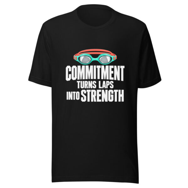 Commitment Turns Laps Into Strength Graphic Tee mockup 4 Commitment Turns Laps Into Strength Graphic Tee mockup 4