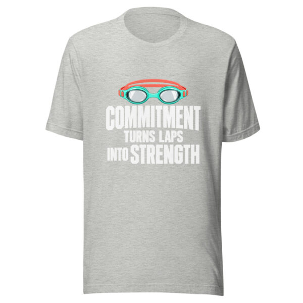 Commitment Turns Laps Into Strength Graphic Tee mockup 7 Commitment Turns Laps Into Strength Graphic Tee mockup 7