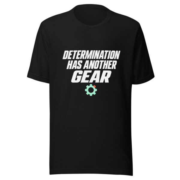 Determination Has Another Gear Graphic Tee mockup 4 Determination Has Another Gear Graphic Tee mockup 4